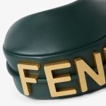 FENDI Fendigraphy Mini Dark green leather mini-bag - Image 2
